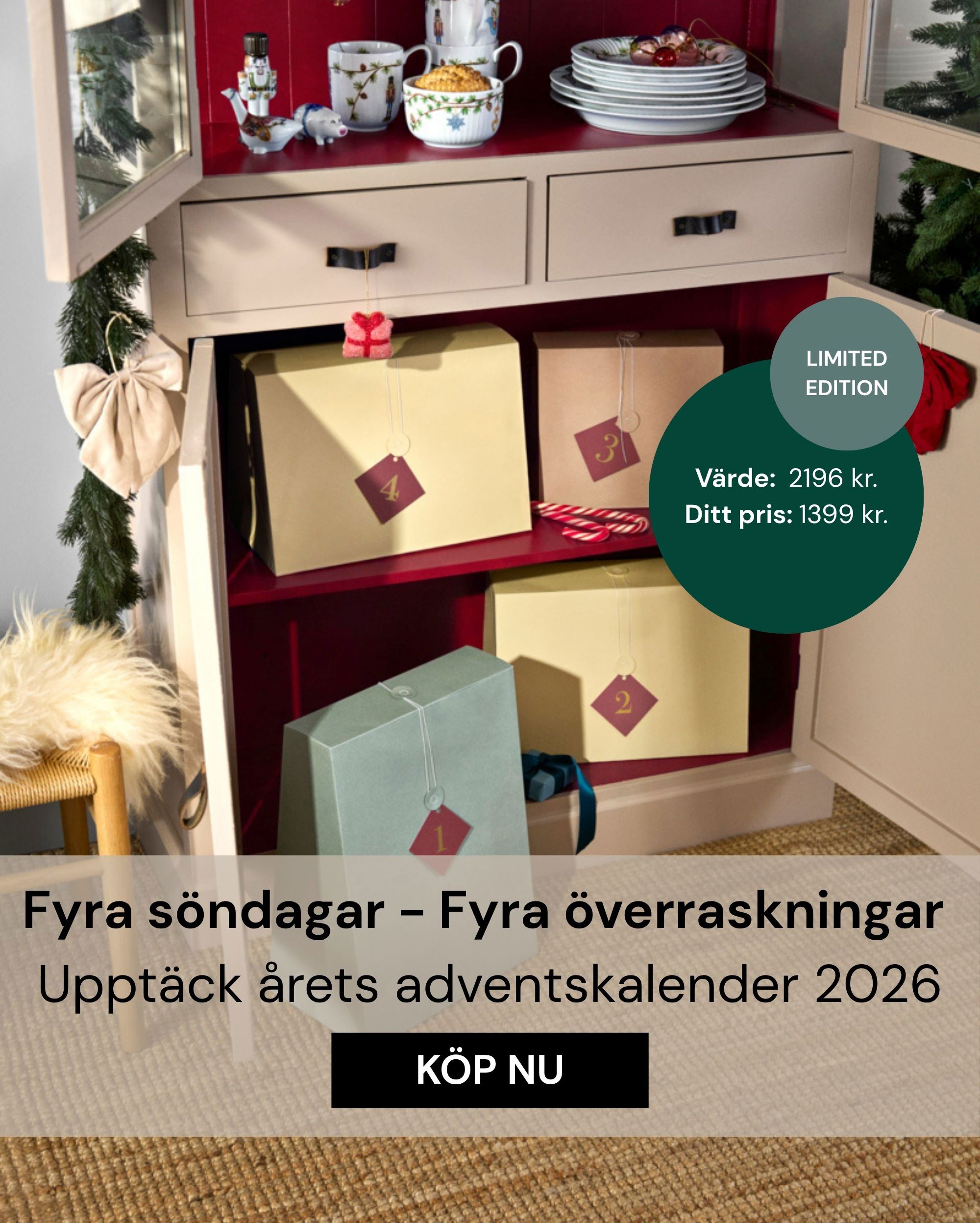 Fyra söndagar, fyra överraskningar – upptäck årets adventskalender 2026