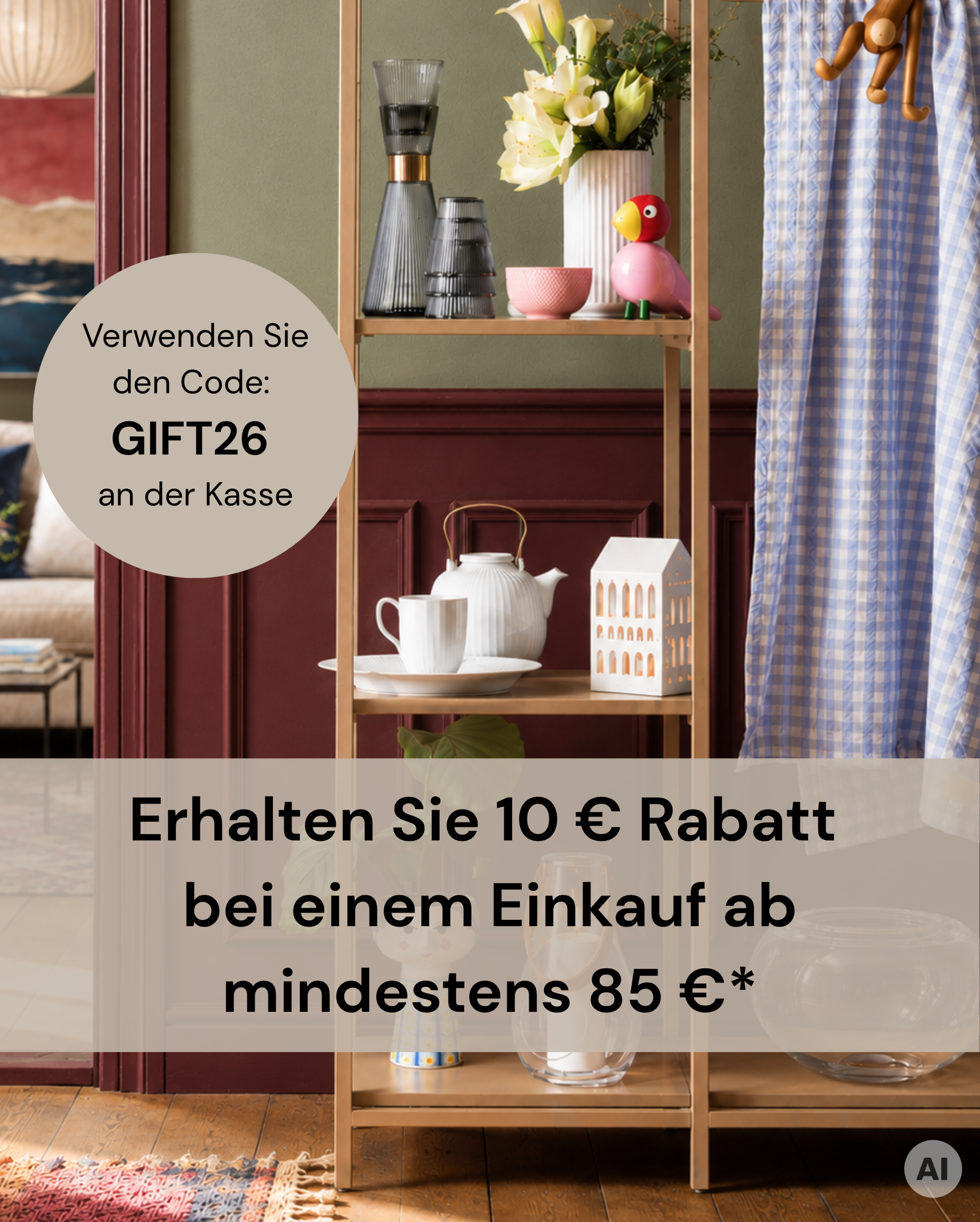 Erhalten Sie 10 € Rabatt bei einem Einkauf ab mindestens 85 €. Verwenden Sie den Code: GIFT26 an der Kasse. Gültig vom 17.09. bis 09.10.2026. Gilt nicht für mit „ICON“ gekennzeichnete Artikel oder Neuheiten. Nicht mit anderen Rabatten kombinierbar.