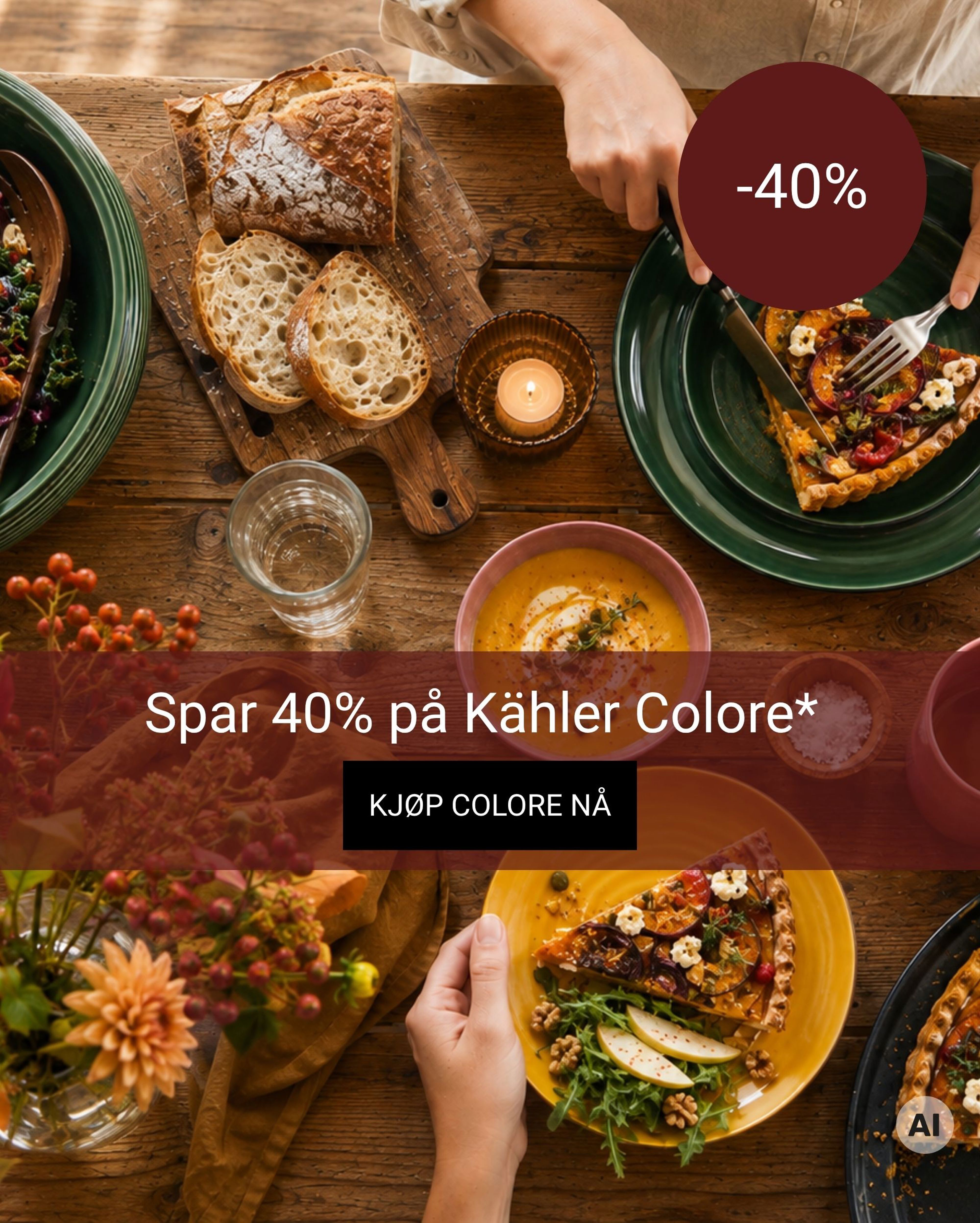 Spar 40 % på Kähler Colore*