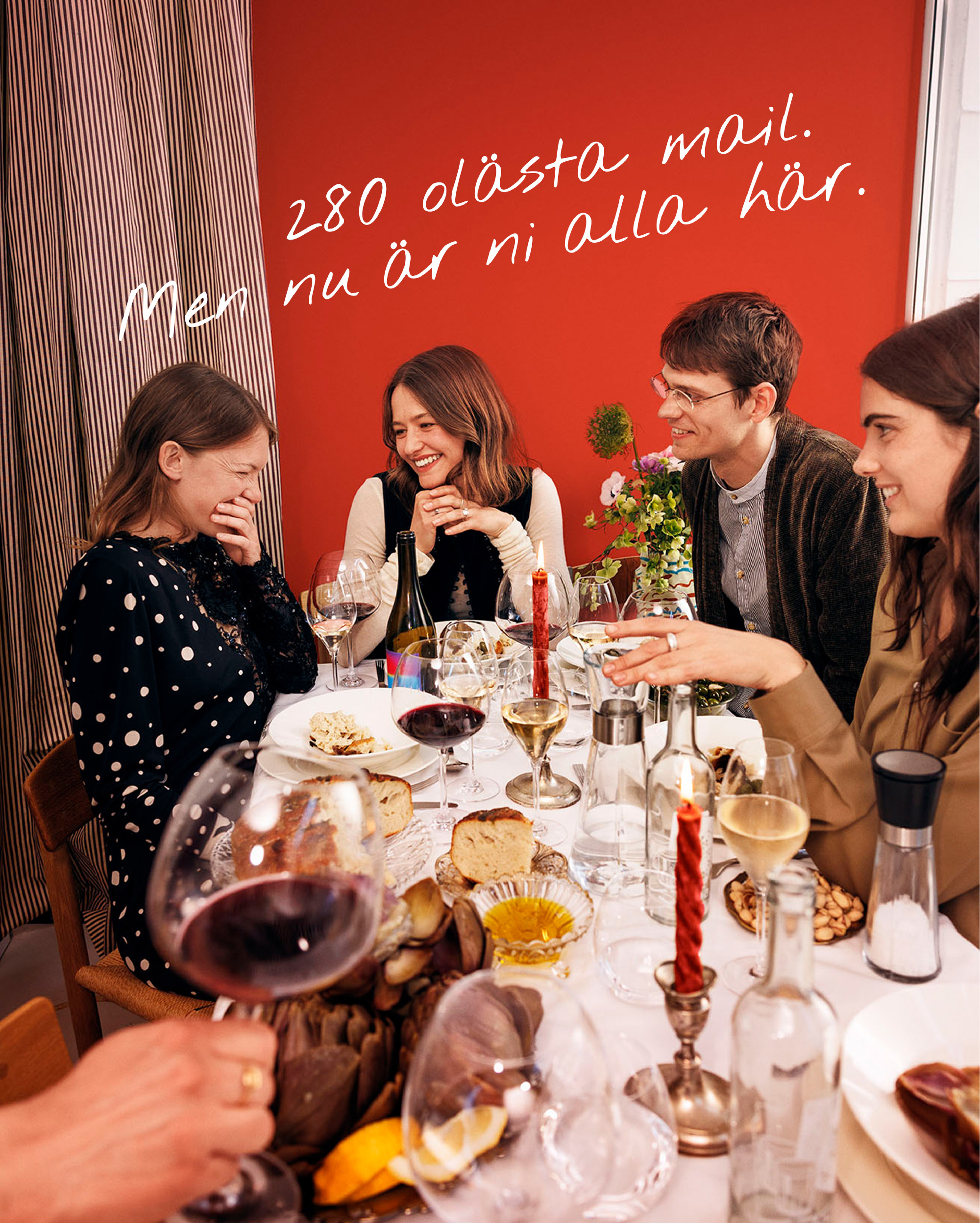 280 olästa mejl. Men nu är ni alla här